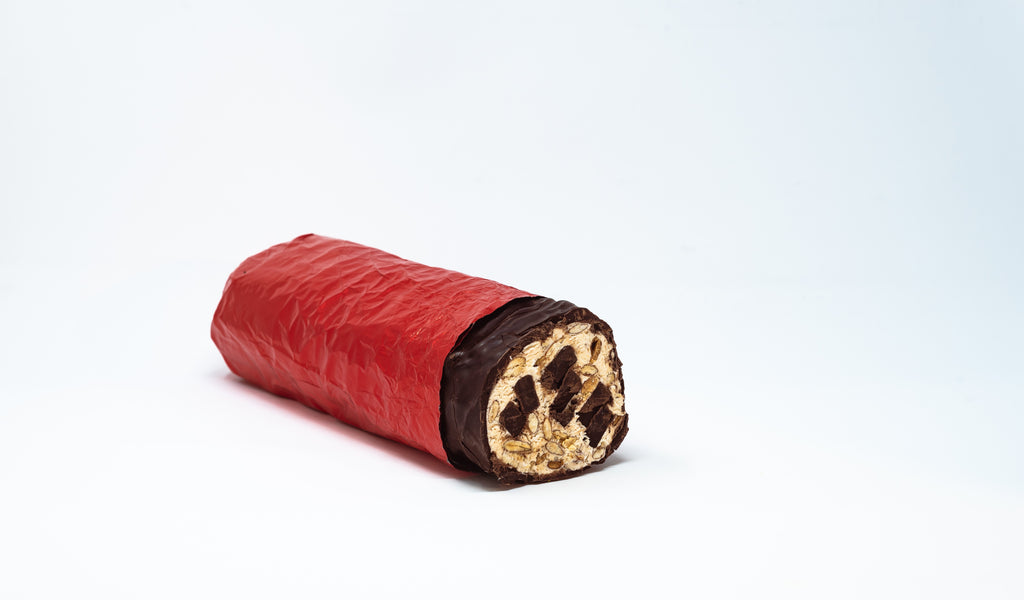 Mon 0016TORRONE TENERO GIRELLA MORBIDONE MANDORLA E CIOCCOLATO RICOPERTO Gr 500