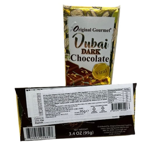 DUBAI CHOCOLATE BAR GR 95 FONDENTE