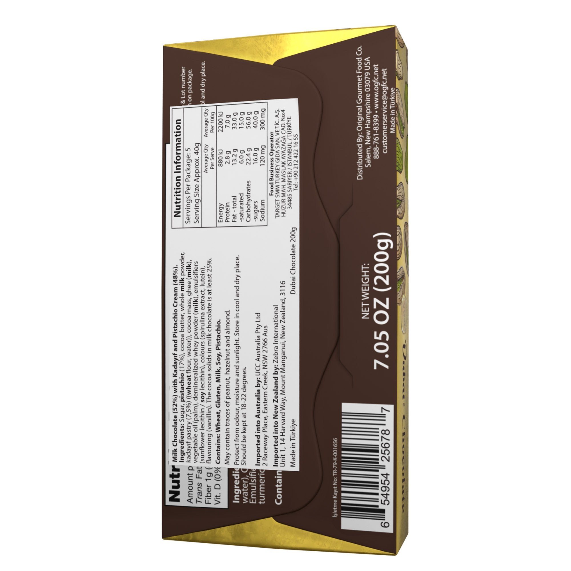 THE ORIGINAL GOURMET DUBAI MILK CHOCOLATE 200 GR